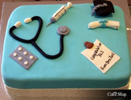 Smurf Birthday Cake on The Cake Shop   Doctor Graduation Cake  Rectangular